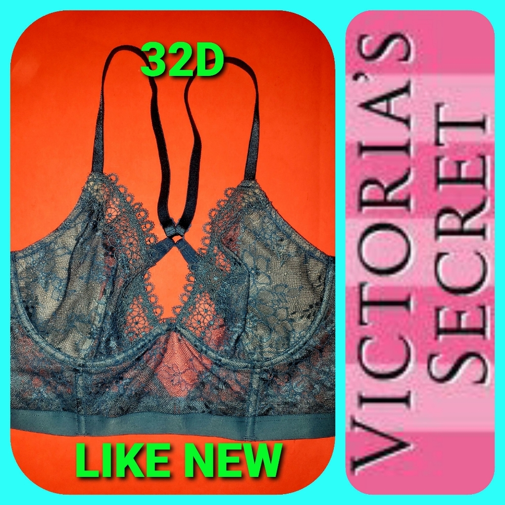 VICTORIA'S SECRET VERY SEXY LACE CORSET STYLE BRA 32D LIKE NEW